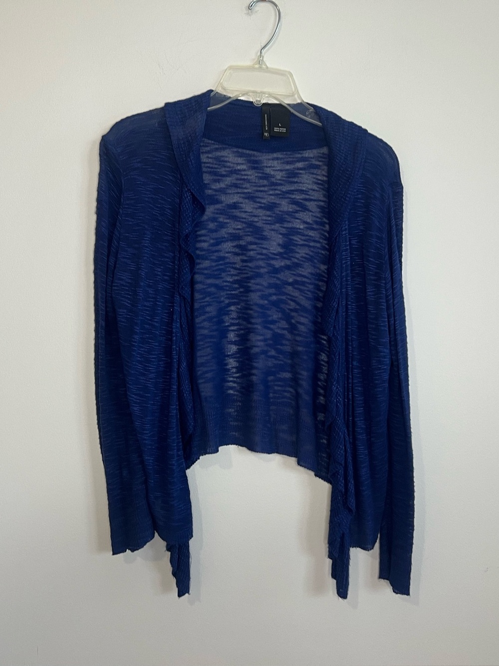 new directions Royal Blue Open-Front Lightweight Cardigan
